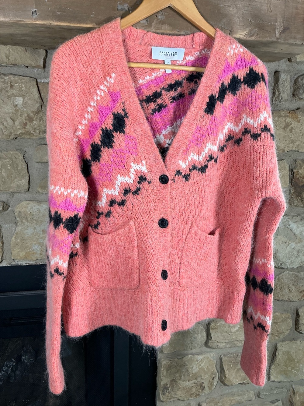 Derek Lam 10 Crosby Orange Cottagecore Alpaca & Wool Blend Cardigan Size Small - Picture 1 of 16
